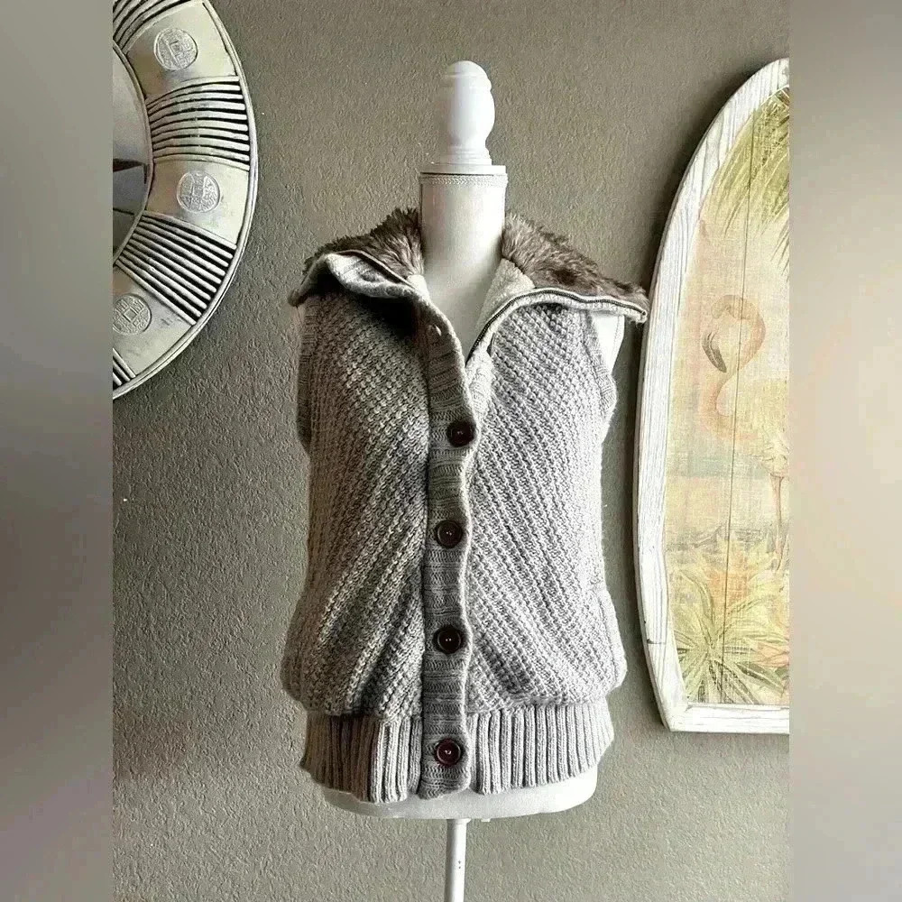 Ci Sono‎ Lined Sweater Vest Jacket Size 5